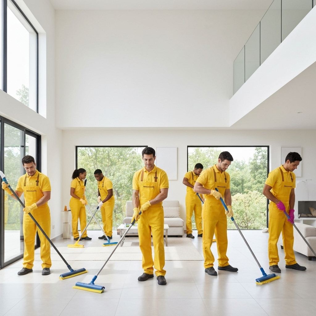 Professional ShinyMiles cleaning team in action